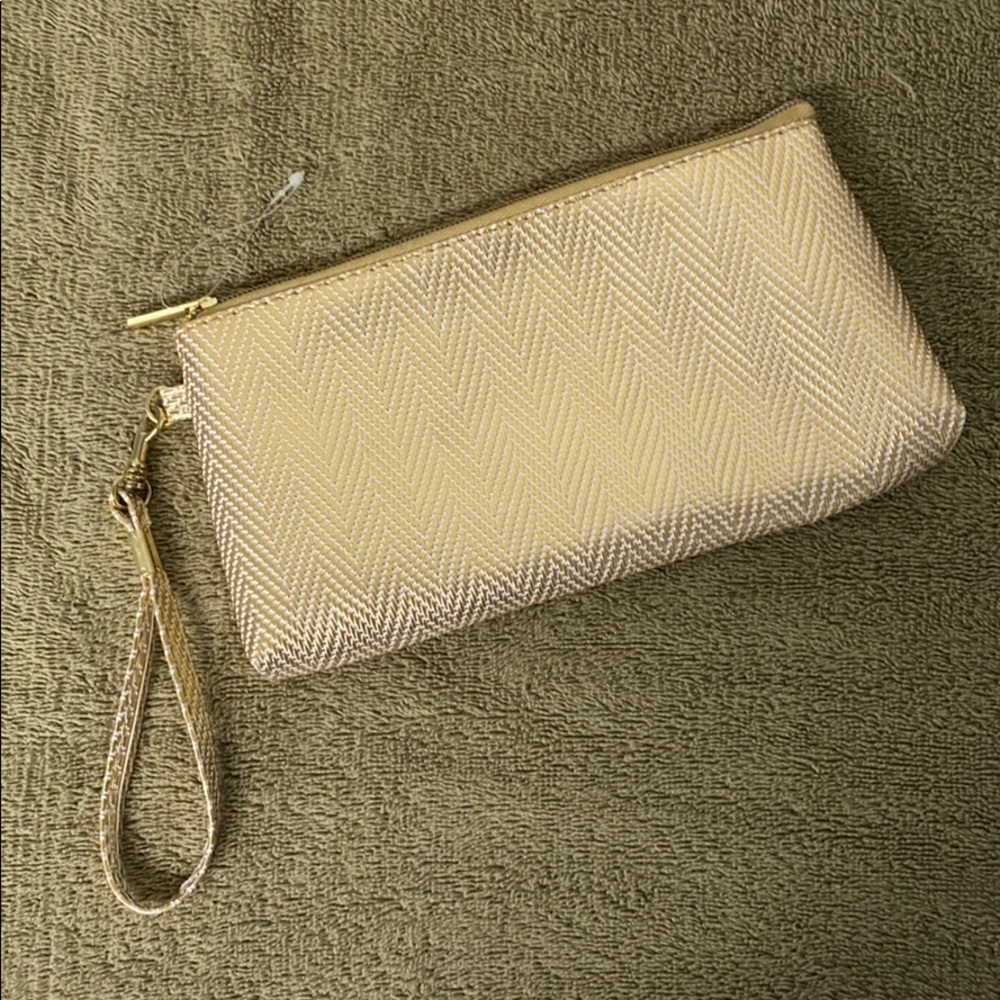 Gold Clutch w/ Detachable Strap
